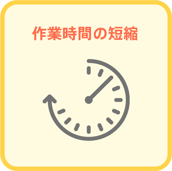 WDFで解決できること 作業時間の短縮